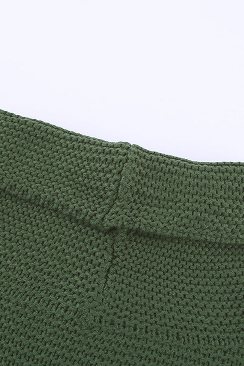 Turtleneck Splicing Chunky Knit Pullover Sweater